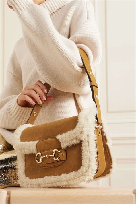 gucci shearling purse